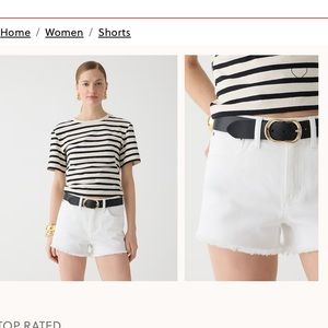J.crew white relaxed fit denim shorts /30/